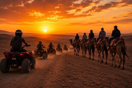 Agafay Desert Quad Bike, CamelRide & Sunset Dinner from Marrakech