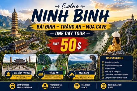 Ninh Binh Full Day Tour: Bai Dinh – Trang An – Mua Cave
