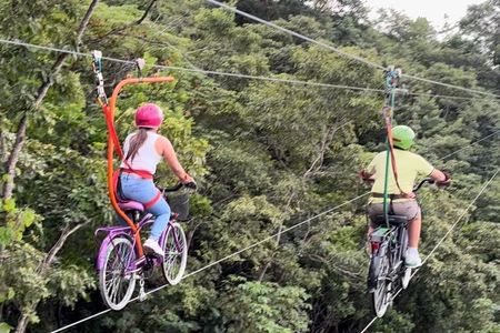 Ride the sky, Epic bicycle zipline tour
