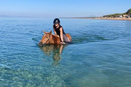 Sea Entry and Pine Forest Horse Riding near Katakolo and Kourouta