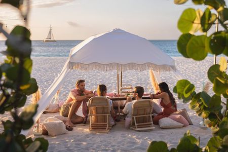 Aruba Eagle Beach Romantic Sunset Picnic in a Luxury Cabana