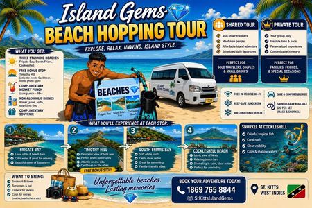 St. Kitts: Best of Beaches Beach Hopping Tour"