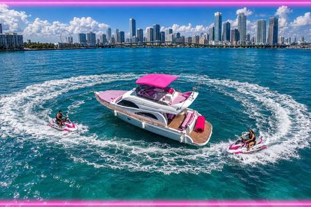 Pink Yacht Charter Barbie Maxum Miami Yacht Rental