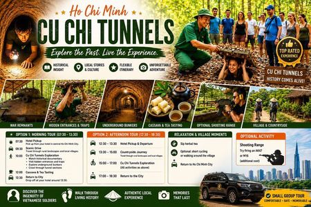 Cu chi tunnels half day with Shooting Range