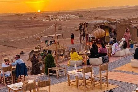 Sunset Dinner in Agafay with show and Transport