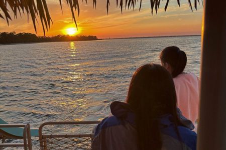 Floating Tiki Pub Sunset Cruise at Crab Island