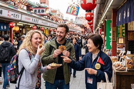 Asakusa & Yanaka Local Street Food Tour with Licensed Guide