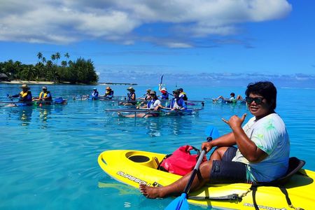 Eco guided excursion to the lagoon of Moorea in a transparent kayak Afternoon 2h