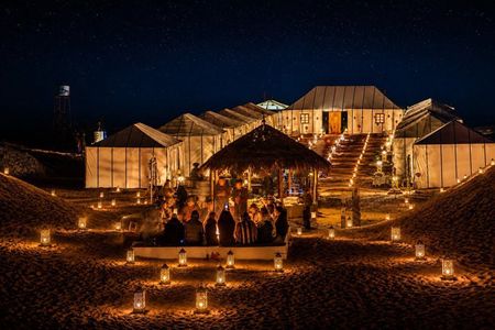 Marrakech:Agafay Desert Overnight with Sunset Quad Bike & Dinner