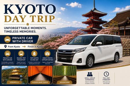 Kyoto Private Car Charter with English Driver Flexible Itinerary