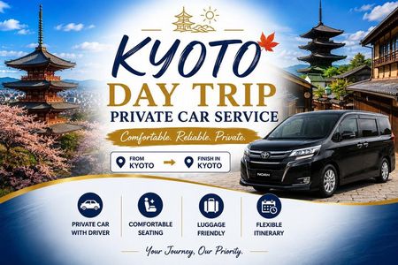 Kyoto Private Car Charter with English Driver Flexible Itinerary