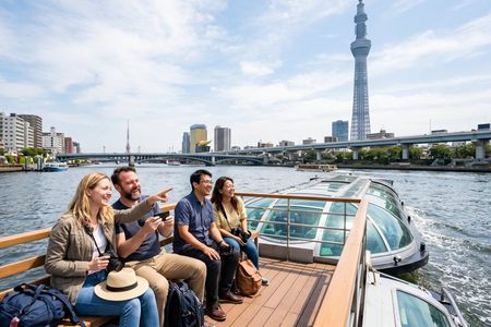 Tokyo Landmarks by Water Bus Private Tour with Licensed Guide