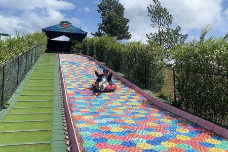 Unplug for a Day: 40m Donut Slide, Volcano Views & Restaurant