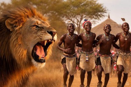 Lion Safari & Lesedi Cultural Village Tour from Johannesburg