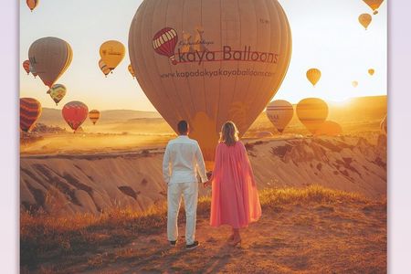 Private Sunrise Photoshoot in Famous Valley with Hot Air Balloons