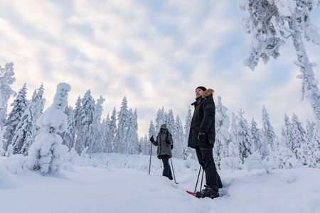 Snowshoe Trip for Ice Fishing - Saariselkä