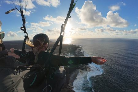 Paragliding flight in Lanzarote