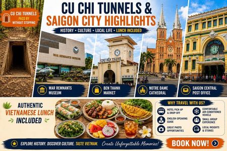 Full-Day Ho Chi Minh Cu Chi Tunnels and Saigon Private/Group Tour