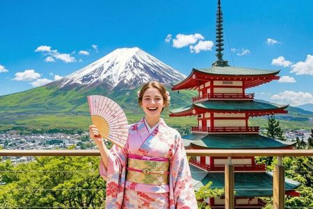 Mount Fuji, Hakone, Owakudani, Chureito Pagoda and Oshino Hakkai