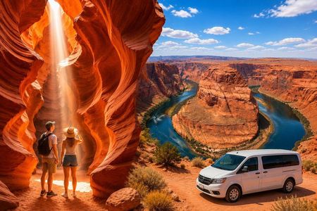 Upper or Lower Antelope Canyon & Horseshoe Bend Tour from Page