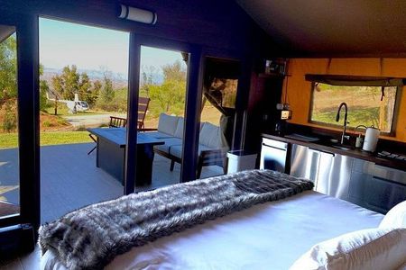 Private Helicopter Tour and Luxury Glamping Overnight Retreat