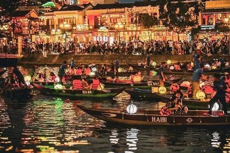 Hoi An Sampan Boat Ride - Releasing Lotus Lantern-Walking Around