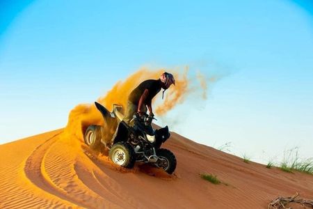 Dubai Desert Safari with Quad Bike, Dune Bashing and Camel Riding