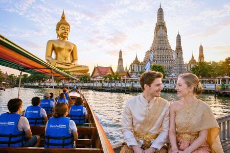 Thai Costume Experience at Wat Arun and Canal Tour