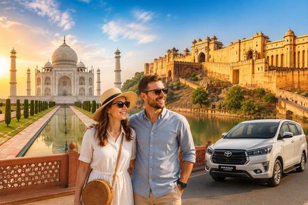 Taj Mahal Sunrise & Jaipur Highlights Private Day Tour from Delhi