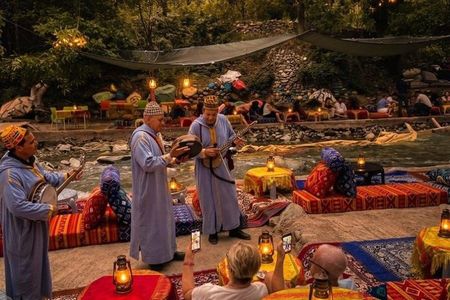 Sunset in Ourika Valley Traditional Berber Dinner Experience