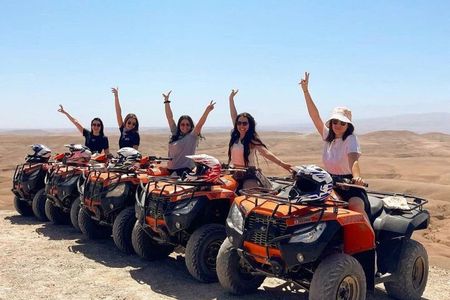 Marrakech: Agafay Sunset Quad, Dinner, Show — Private Transport