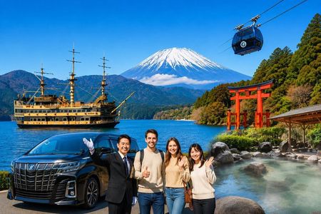 Hakone Day Tour from Tokyo by Car with Onsen Experience