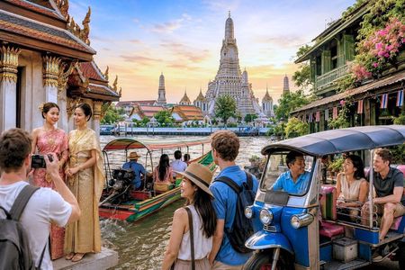 Bangkok Icons Wat Arun Thai Canals and Tuk-Tuk Adventure