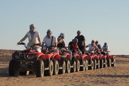 El Gouna Sunset Safari tour by Quad bike, Through The Dry Canyon, and Sand Dunes