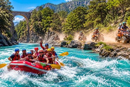 Rafting, Ziplining, Jeep & Quad Safari with Transfer from Alanya