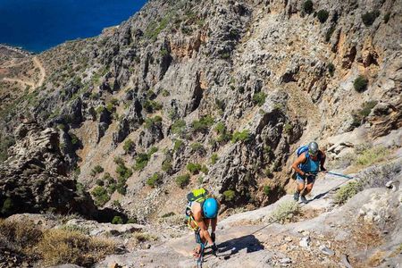 Via Ferrata in Crete at Asterousia Mountains