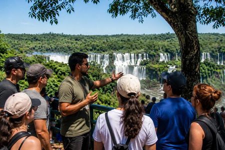 Shared Group: Brazilian Falls with Boat Tour and Tickets Included
