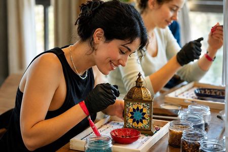 Moroccan Glass Mosaic Lamp Workshop with Tea and Pastries