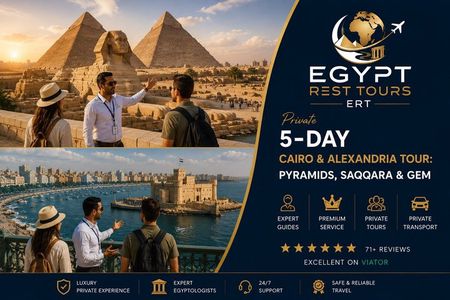 Private 5-Day Cairo & Alexandria Highlights Pyramids Saqqara GEM