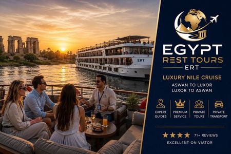 5-Day Nile Cruise Luxor to Aswan 5 Star Egypt Tour w/Egyptologist