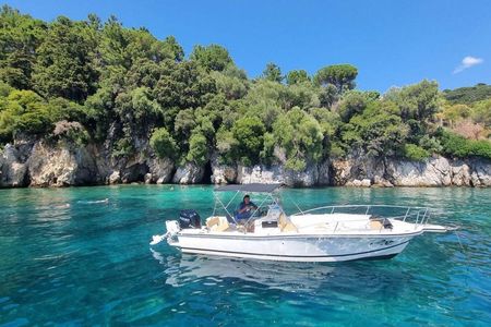 Private boat trip to Paxos Antipaxos,North East coast of Corfu