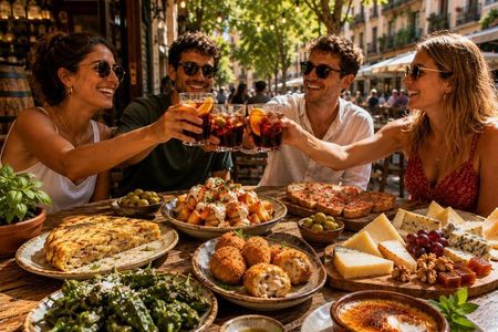 100% Vegetarian Barcelona Tapas Tour in Gràcia (Full Dinner)