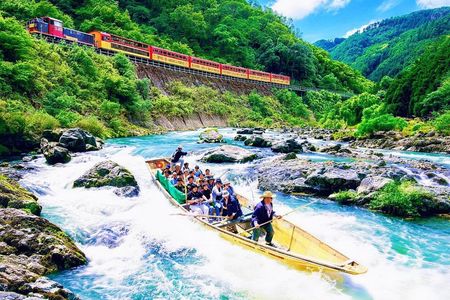 Kyoto Day Tour Arashiyama Scenic Train and Hozugawa River Cruise
