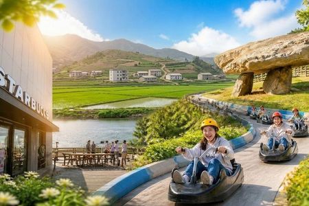 North Korea view from Starbucks(DMZ) & Gangwha Island Luge Dolmen