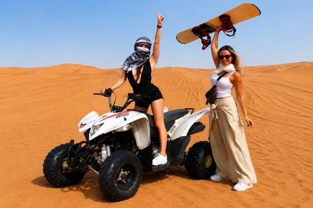 Explore Dubai Evening Safari with Quad bike, Camel & BBQ Dinner