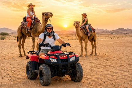 Morning Desert Safari with Quad Bike, Camel Ride & Falcon