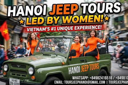 Hanoi Jeep Tours Led By Women: City & Countryside Half Day Combo