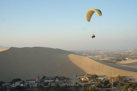 Paragliding over the Huacachina Desert