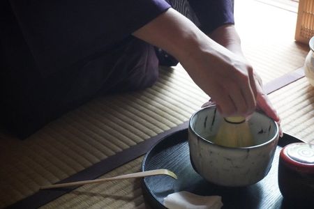 Tea Ceremony and Calligraphy in Kyoto Machiya with Kamogawa View