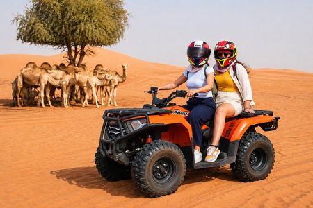 Dubai Red Dunes Quad Bike & Camel Ride Adventure